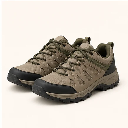 Leichte Trekkingschuhe in neutraler Studioaufnahme